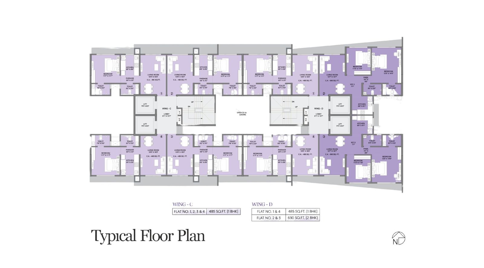 Ajmera-Boulevard-Typical-Floor-Plan